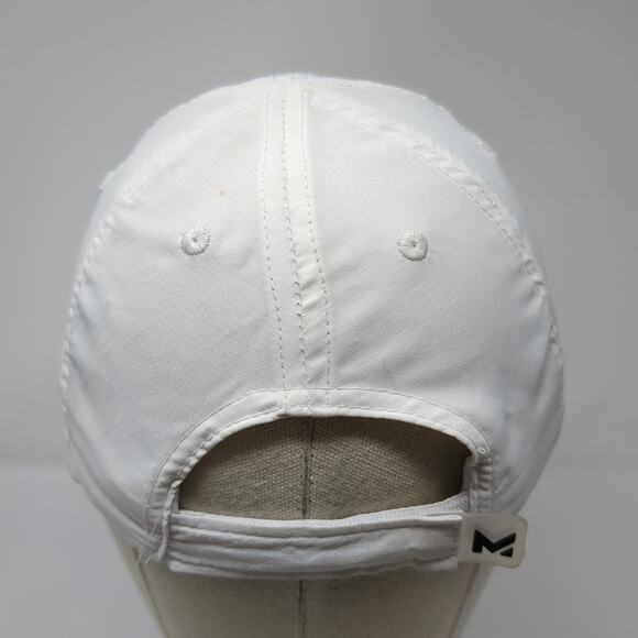 Mission Strapback Baseball Hat Solid White One Size Adjustable 6 Panel - Picture 6 of 9